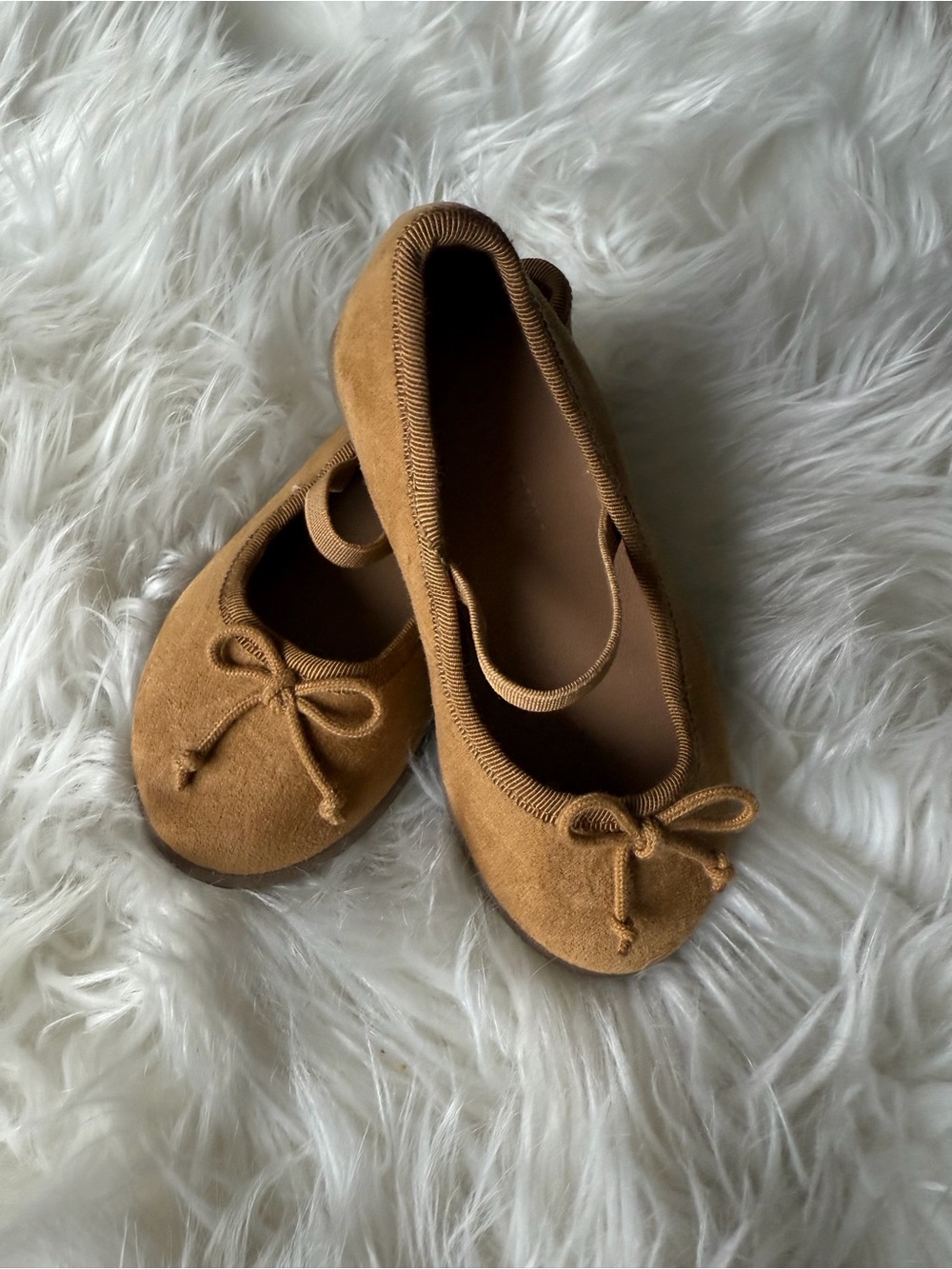 Toddler girl Ballet Flats in Camel Brown